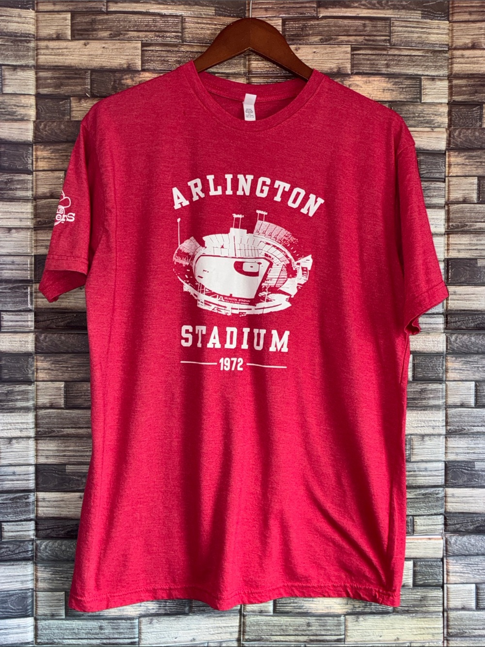 Arlington Stadium 1972 Shirt XL Extra Large Red Texas Rangers Baseball Taco Casa